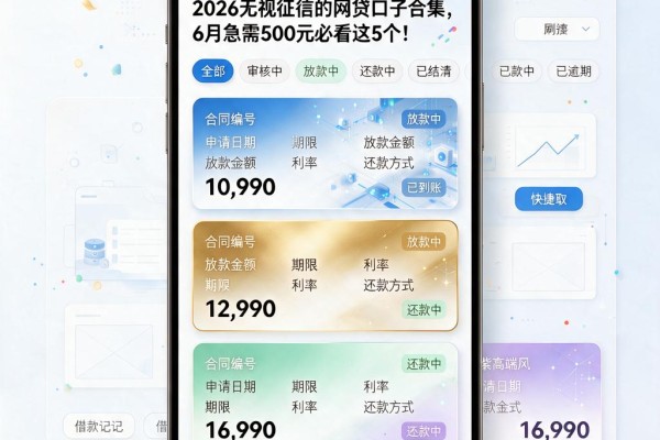 2026无视征信的网贷口子合集，6月急需500元必看这5个！
