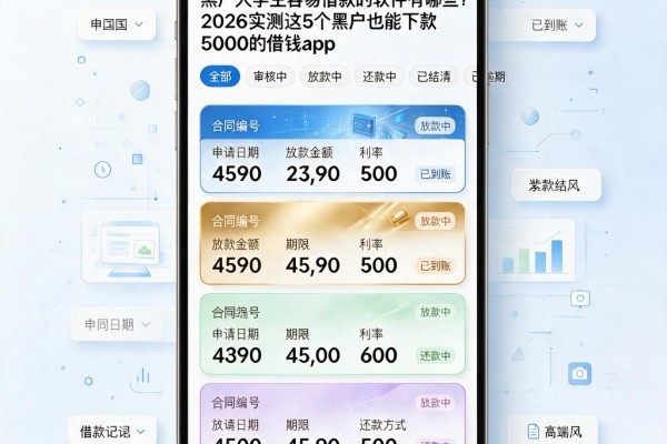 黑户大学生容易借款的软件有哪些?2026实测这5个黑户也能下款5000的借钱App