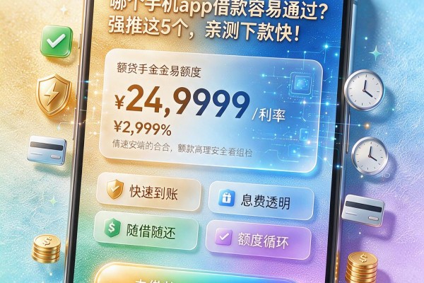 哪个手机app借款容易通过?强推这5个,亲测下款快!