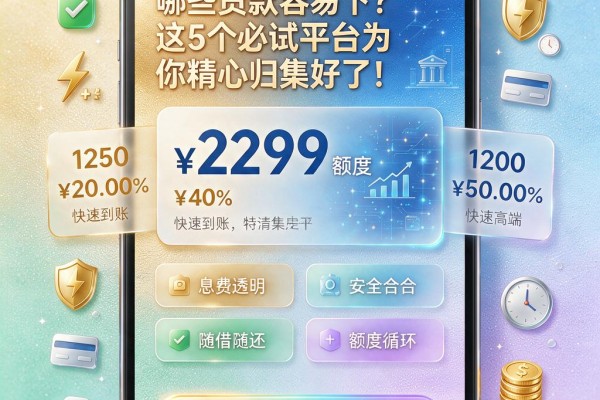 哪些贷款容易下？这5个必试平台为你精心归集好了！