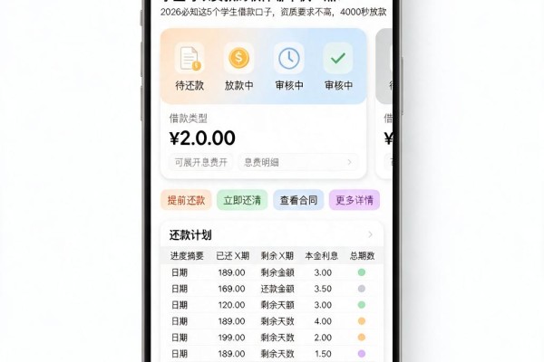 学生可以贷款的软件哪个快一点？2026必知这5个学生借款口子，资质要求不高，4000秒放款