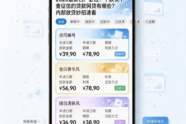 2026最新白户必过！下款快不查征信的贷款网贷有哪些？内部放贷妙招速看