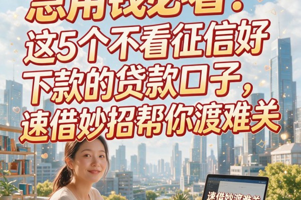 急用钱必看!这5个不看征信好下款的贷款口子,速借妙招帮你渡难关