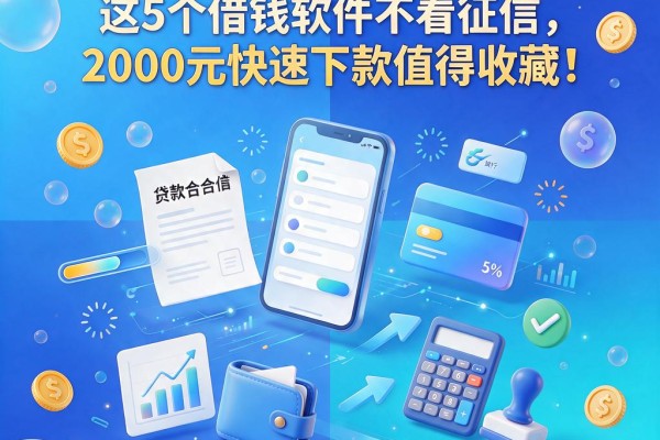 征信不好也能借！这5个借钱软件不看征信，2000元快速下款值得收藏
