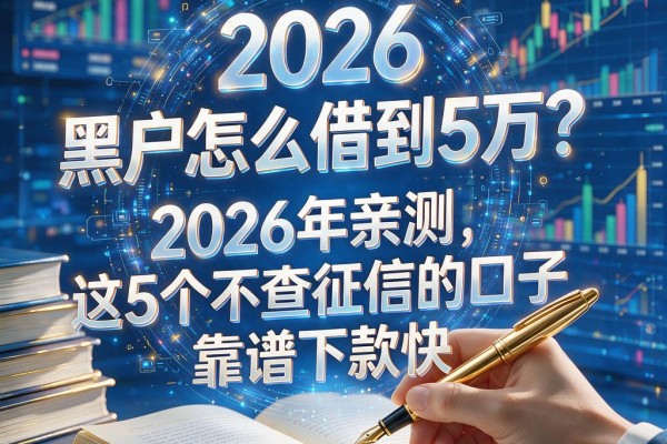 黑户怎么借到5万?2026年亲测这5个不查征信的口子,靠谱下款快