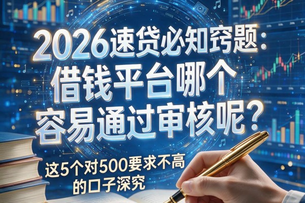 2026速贷必知窍门：借钱平台哪个容易通过审核呢？这5个对500要求不高的口子深究