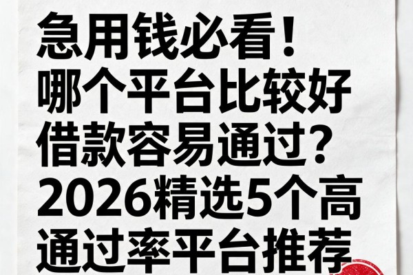 急用钱必看！哪个平台比较好借款容易通过？2026精选5个高通过率平台推荐