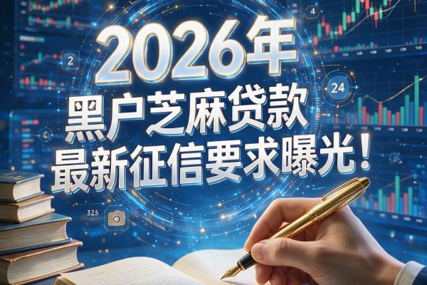 2026年黑户芝麻贷款最新征信要求曝光!这5个渠道不看征信也能下款