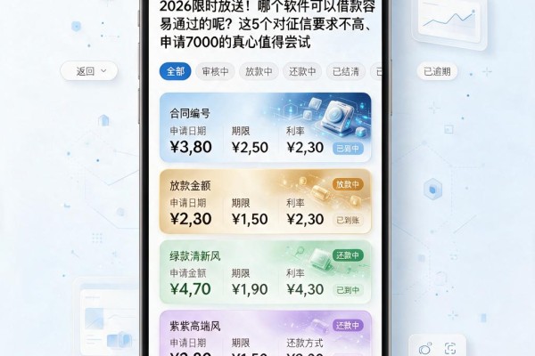 2026限时放送!哪个软件可以借款容易通过的呢?这5个对征信要求不高、申请7000的真心值得尝试
