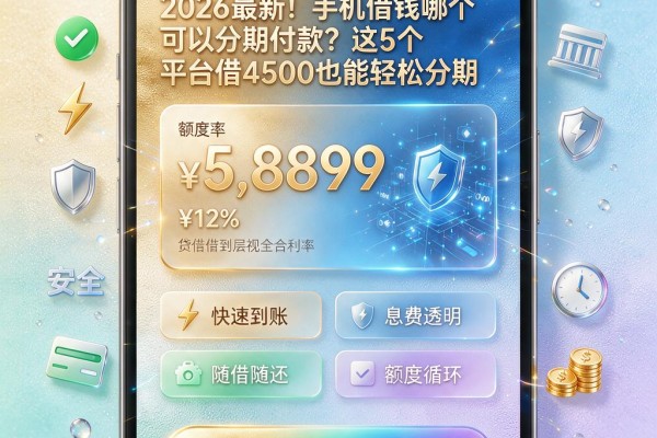2026最新!手机借钱哪个可以分期付款?这5个平台借4500也能轻松分期