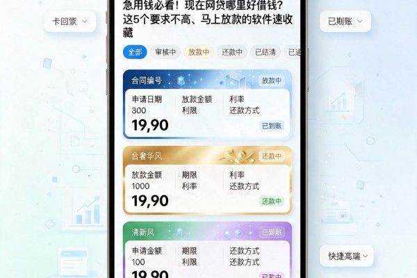 急用钱必看!现在网贷哪里好借钱?这5个要求不高、马上放款的软件速收藏