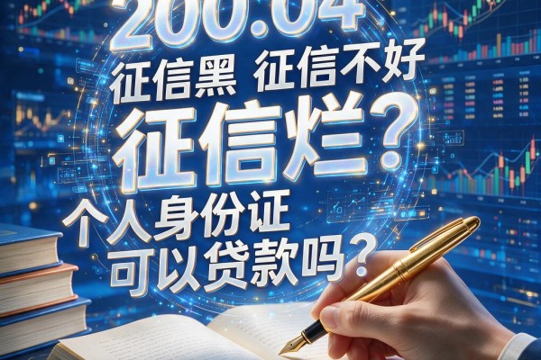 征信黑、征信不好、征信烂?个人身份证可以贷款吗?这5个口子真实下款2000!