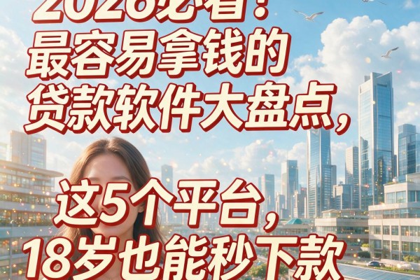 2026必看!最容易拿钱的贷款软件大盘点,这5个平台18岁也能秒下款