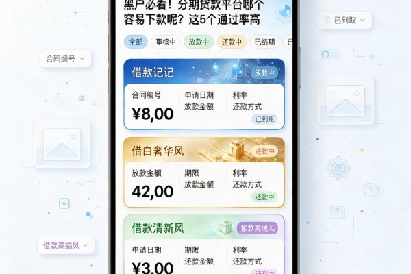黑户必看!分期贷款平台哪个容易下款呢?这5个通过率高