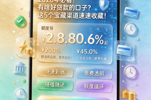 2026年必看!有啥好贷款的口子?这5个宝藏渠道速速收藏!