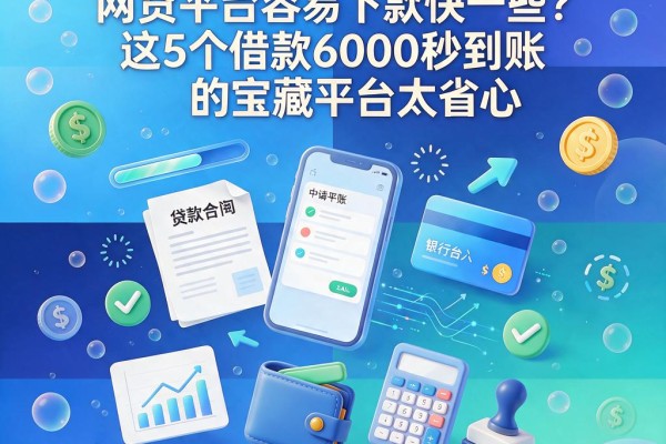 急用钱必看！2026什么网贷平台容易下款快一些？这5个借款6000秒到账的宝藏平台太省心
