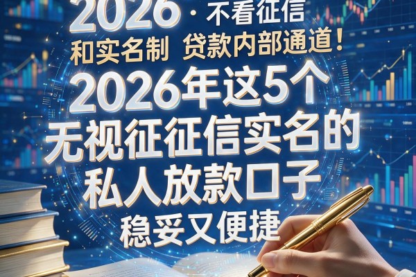 不看征信和实名制的贷款内部通道！2026年这5个无视征信实名的私人放款口子，稳妥又便捷