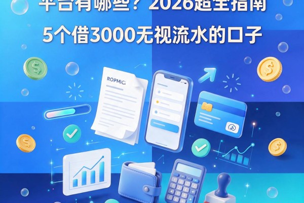 黑户贷款不查流水记录的平台有哪些?2026超全指南盘点5个借3000无视流水的口子