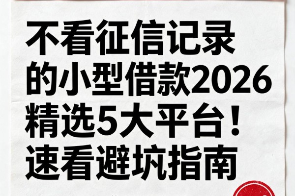不看征信记录的小型借款2026精选5大平台!速看避坑指南