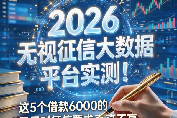2026无视征信大数据的平台实测!这5个借款6000的口子对征信要求真不高