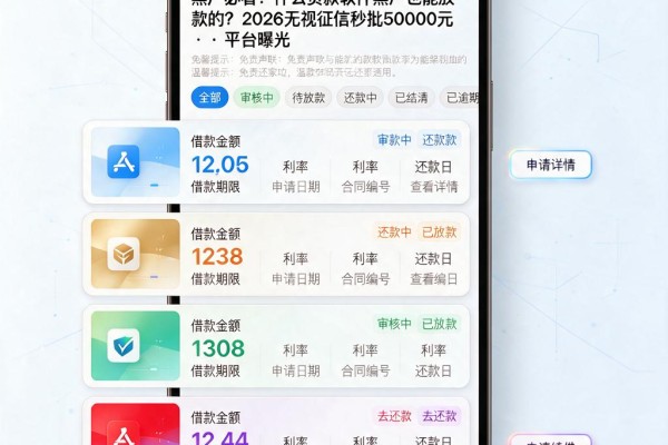 黑户必看！什么贷款软件黑户也能放款的？2026无视征信秒批50000元平台曝光