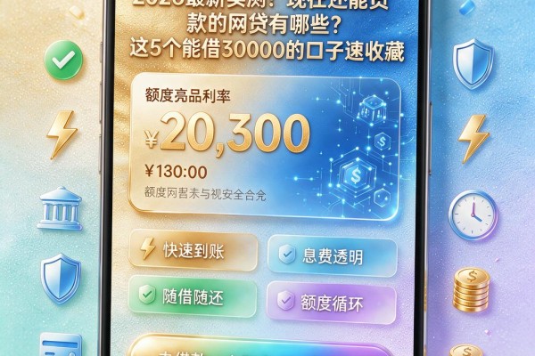 2026最新实测!现在还能贷款的网贷有哪些?这5个能借30000的口子速收藏