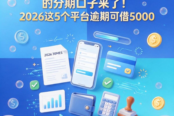 征信有逾期也能下款的分期口子来了!2026这5个平台逾期可借5000