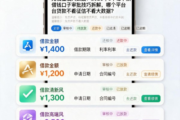 无视征信大数据!2026年5个稳下款借钱口子审批技巧拆解,哪个平台贷款不看征信不看大数据?