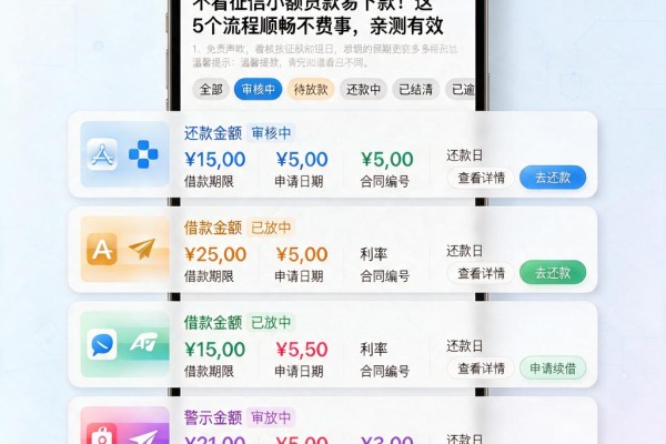 不看征信小额贷款易下款!这5个流程顺畅不费事,亲测有效