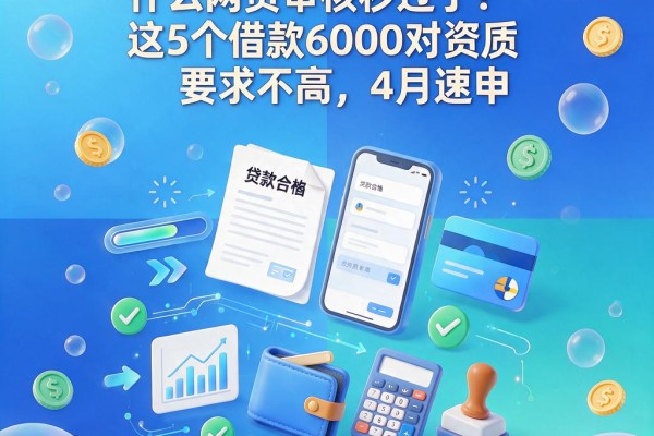 黑户必看！什么网贷审核秒过了？这5个借款6000对资质要求不高，4月速申