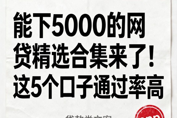 能下5000的网贷精选合集来了！这5个口子通过率高