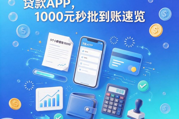 5个小额借钱10000贷款APP,1000元秒批到账速览