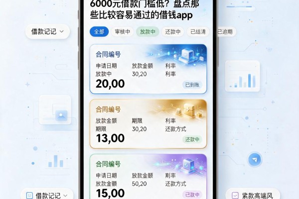 6000元借款门槛低?盘点那些比较容易通过的借钱app