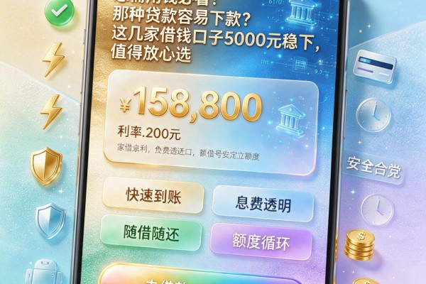 急需用钱必看!那种贷款容易下款?这几家借钱口子5000元稳下,值得放心选