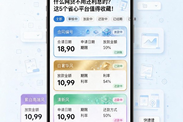 什么网贷不用还利息的?这5个省心平台值得收藏!