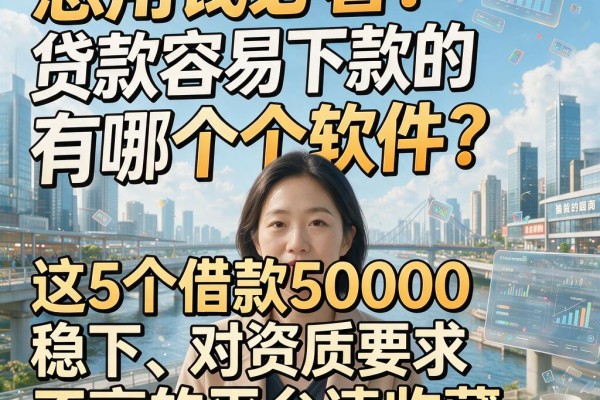 急用钱必看！贷款容易下款的有哪个软件？这5个借款50000稳下、对资质要求不高的平台速收藏