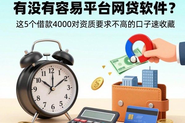 2026年必看！有没有容易下款平台的网贷软件？这5个借款4000对资质要求不高的口子速收藏
