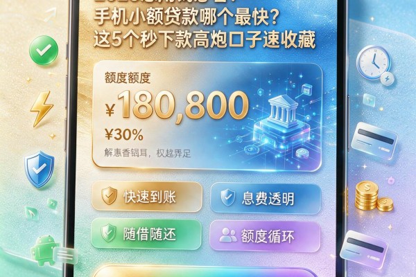 2026急用钱必看！手机小额贷款哪个最快？这5个秒下款高炮口子速收藏