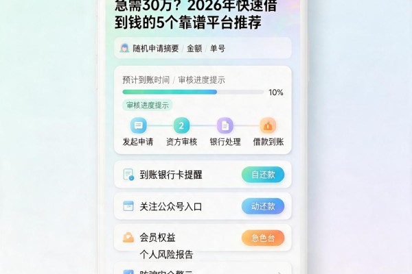 急需30万？2026年快速借到钱的5个靠谱平台推荐