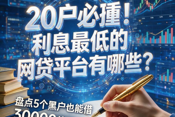 黑户必看!利息最低的网贷平台有哪些?盘点5个黑户也能借30000的低息软件