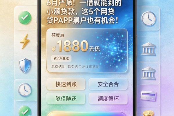 6月严筛！一借就能到的小额贷款，这5个网贷APP黑户也有机会