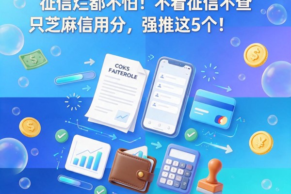 有征信黑、征信不好、征信烂都不怕！不看征信不查只芝麻信用分，强推这5个！