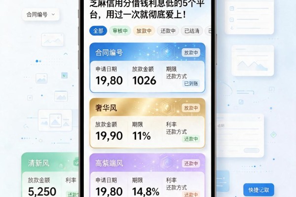 芝麻信用分借钱利息低的5个平台,用过一次就彻底爱上!