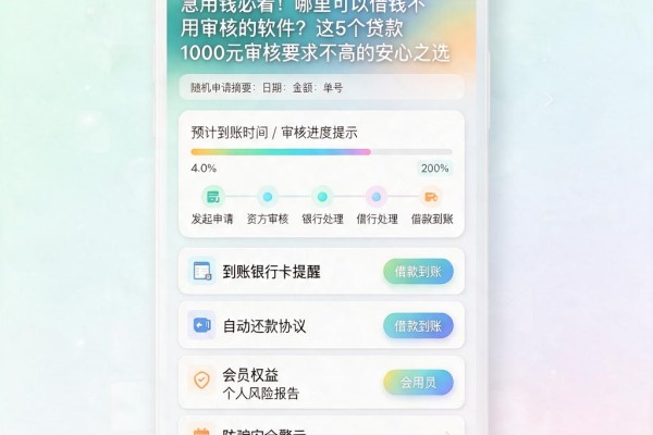 急用钱必看!哪里可以借钱不用审核的软件?这5个贷款1000元审核要求不高的安心之选