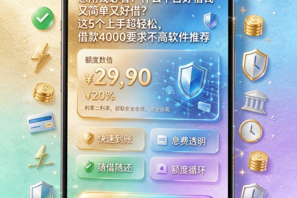 急用钱必看！什么平台好借钱又简单又好借？这5个上手超轻松，借款4000要求不高软件推荐