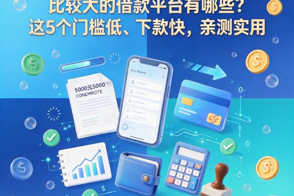 5000元应急周转必看！比较大的借款平台有哪些？这5个门槛低、下款快，亲测实用