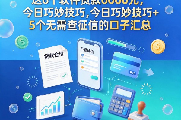 不看征信也能借！这6个软件贷款6000元，今日巧妙技巧+5个无需查征信的口子汇总
