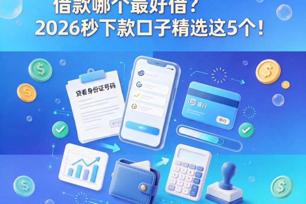 不看身份证号码的借款哪个最好借？2026秒下款口子精选这5个！