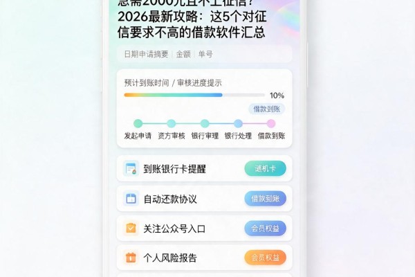 急需2000元且不上征信?2026最新攻略:这5个对征信要求不高的借款软件汇总