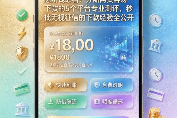 急用钱必看!分期网贷容易下款的5个平台专业测评,秒批无视征信的下款经验全公开